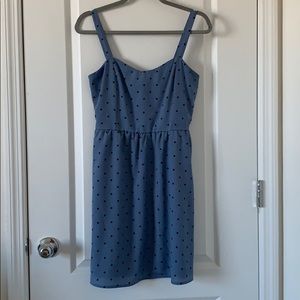 Blue polka dot dress